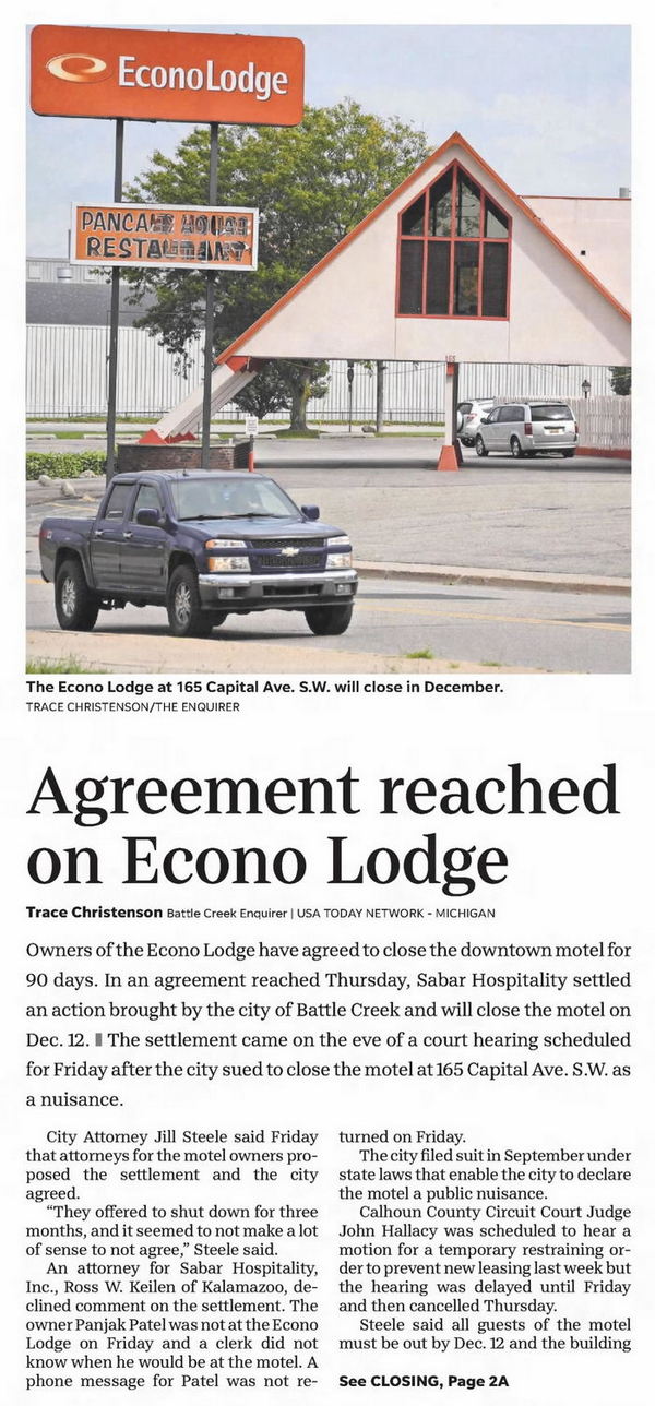 Econo Lodge (Village Inn) - Nov 16 2019 Article (newer photo)
